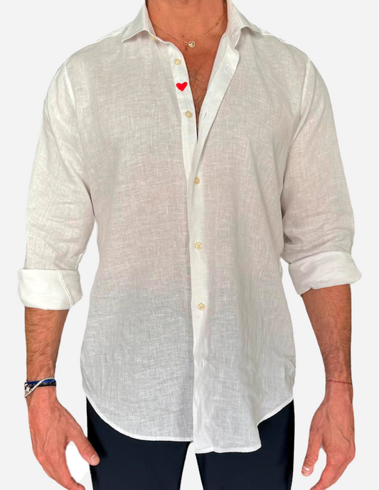Camisa lino L´Amour White